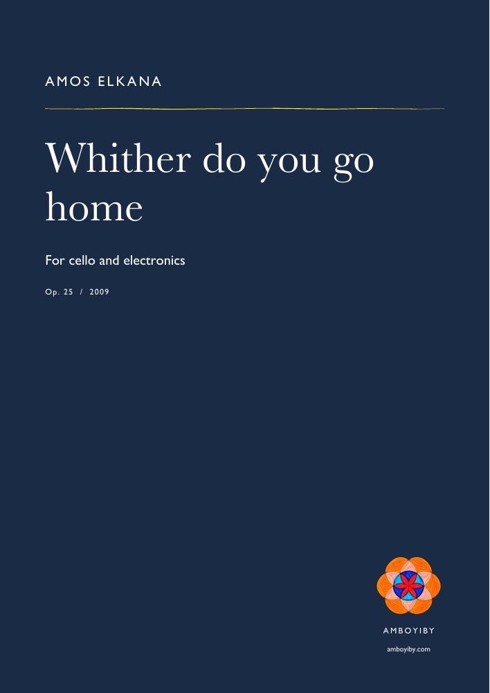 Cover of Whither do you go home, Op. 25