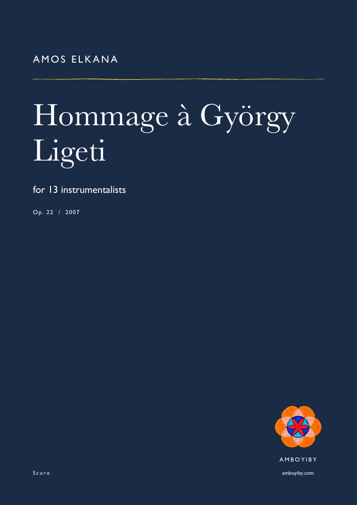Cover of Hommage à György Ligeti, Op. 22