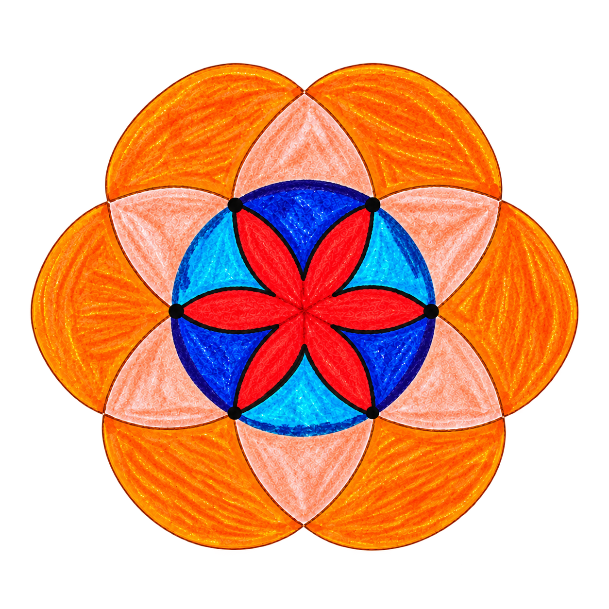 The colourful AMBOYIBY flower mandala