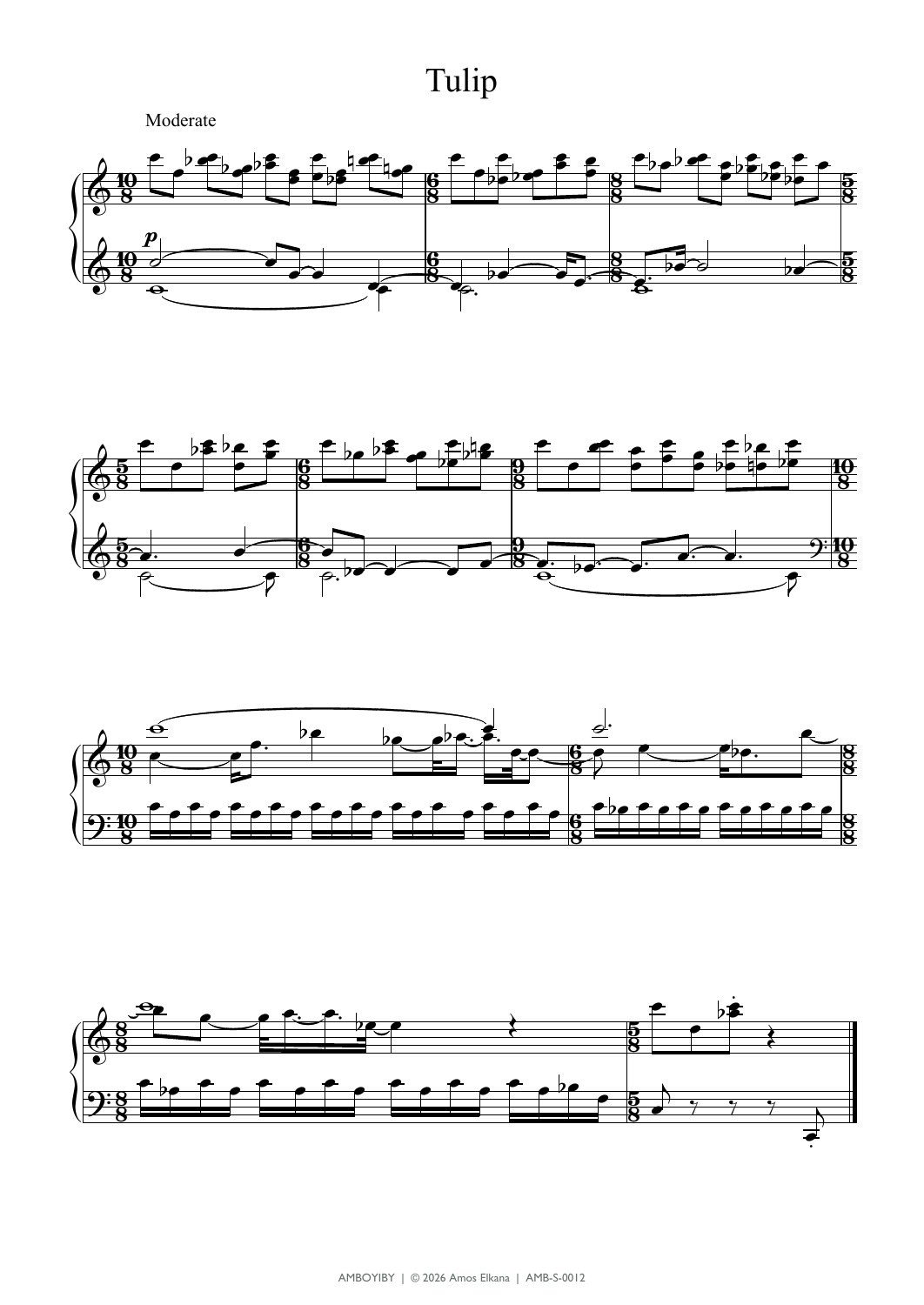 Sample page from Eight Flowers