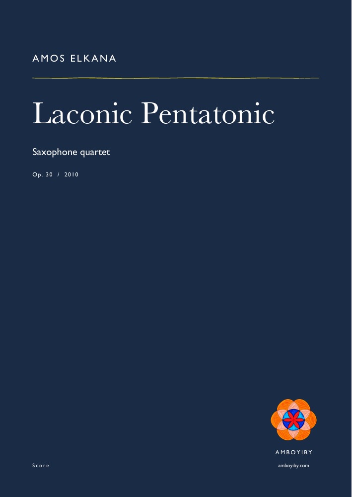 Cover of Laconic Pentatonic, Op. 30