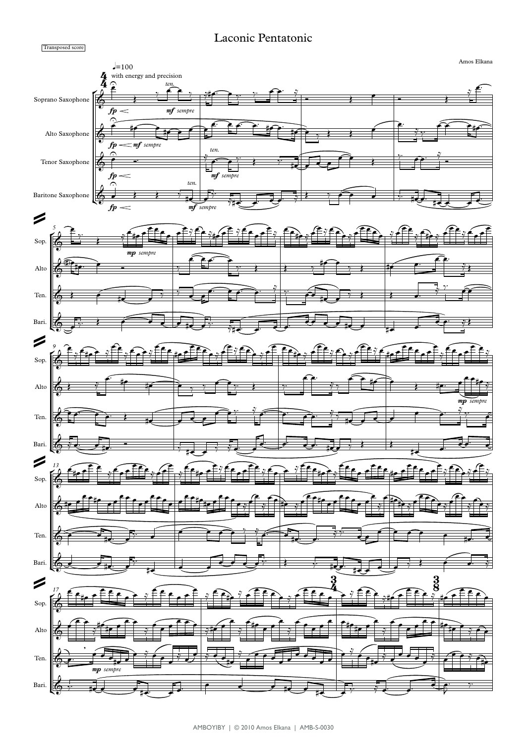 Sample page from Laconic Pentatonic